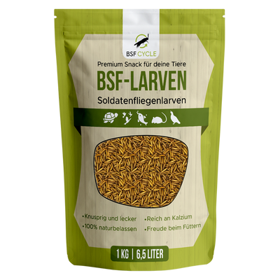 BSF Larven - getrocknete Soldatenfliegenlarven